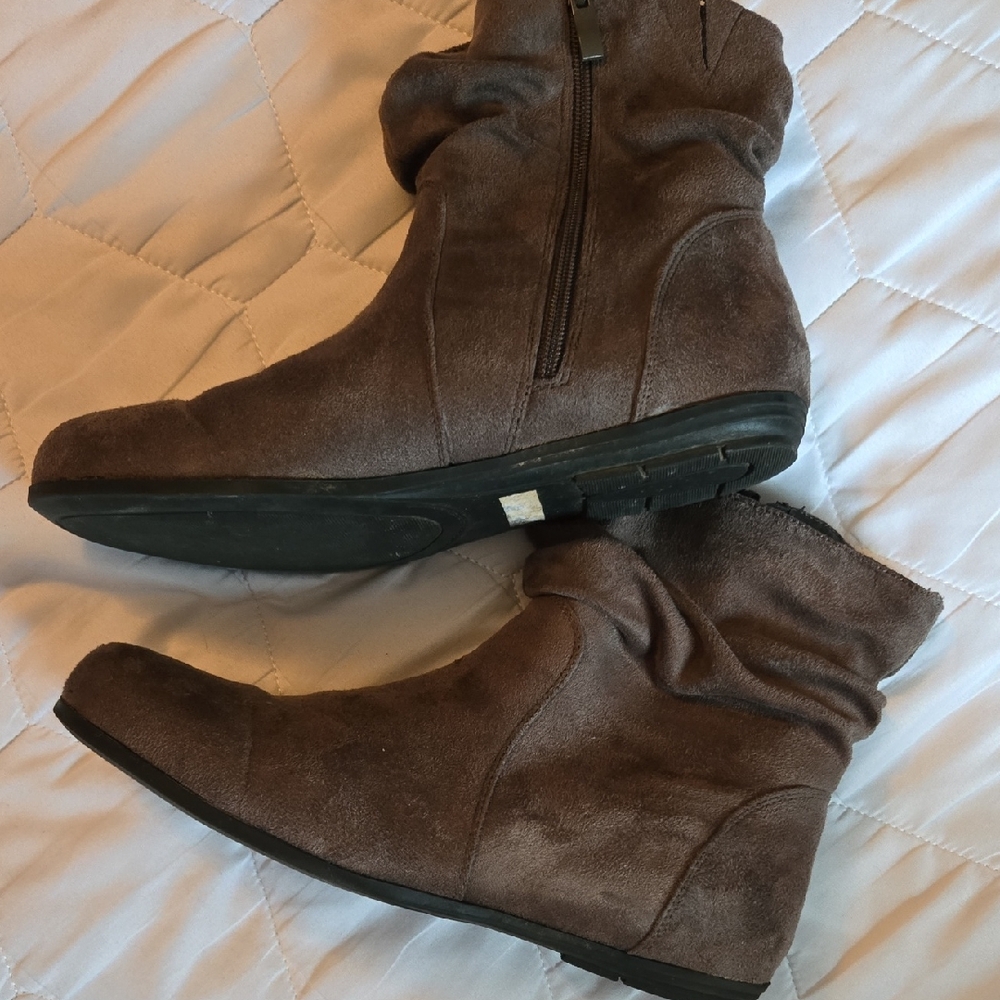 Brown Suede Ankle Boots
